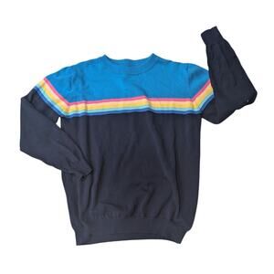Oxknit store Retro blue stripe sweater Size XL